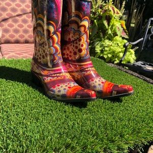 Corey’s rubber  cowboy rain boots Sz 10